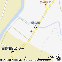 霊桜碑周辺の地図
