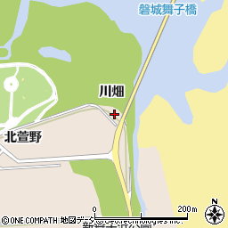 福島県いわき市平下大越川畑周辺の地図
