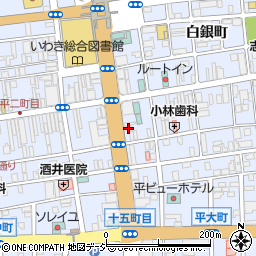 ＩＴＵＭＯいわき駅前通り駐車場周辺の地図