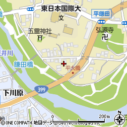 福島県いわき市平鎌田（岸）周辺の地図