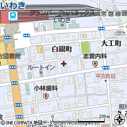 福島県いわき市平四町目周辺の地図