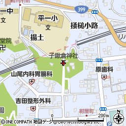 子鍬倉神社周辺の地図
