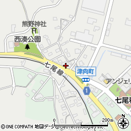 七尾津向簡易郵便局周辺の地図
