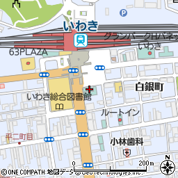 ファミリーマートいわき駅前店周辺の地図