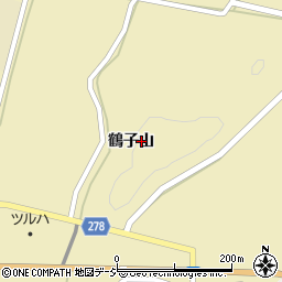 福島県白河市表郷金山鶴子山周辺の地図