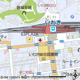 駅レンタカーいわき営業所周辺の地図