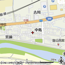 福島県いわき市平塩中島周辺の地図