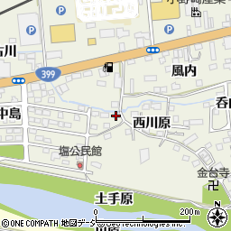 福島県いわき市平塩上川原周辺の地図