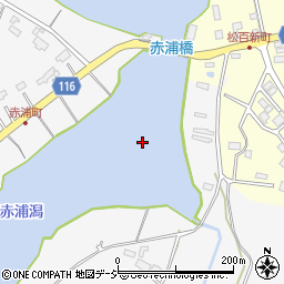 赤浦潟周辺の地図