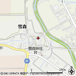 新潟県妙高市雪森周辺の地図