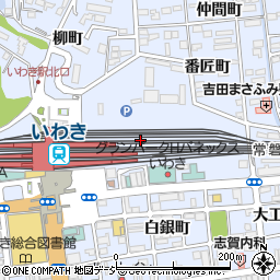福島県いわき市平白銀町周辺の地図
