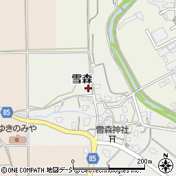 新潟県妙高市雪森52周辺の地図