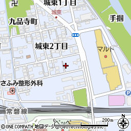 福島県いわき市平城東２丁目周辺の地図