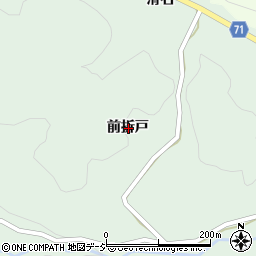 福島県東白川郡鮫川村赤坂西野前折戸周辺の地図