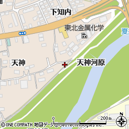 福島県いわき市平中神谷天神河原周辺の地図
