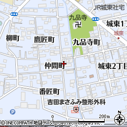福島県いわき市平仲間町周辺の地図