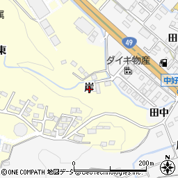 福島県いわき市好間町上好間岸周辺の地図