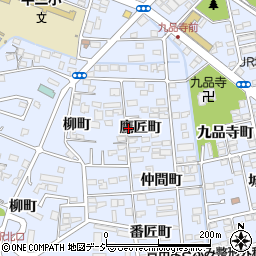 福島県いわき市平鷹匠町周辺の地図