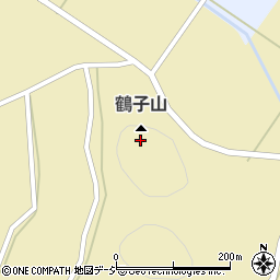 鶴子山周辺の地図