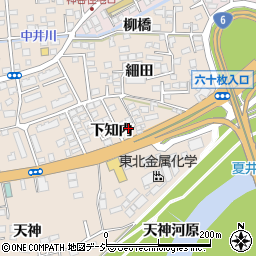 福島県いわき市平中神谷下知内周辺の地図