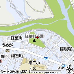 福島県いわき市平紅葉町42周辺の地図