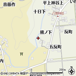 福島県いわき市平上神谷熊ノ下32周辺の地図