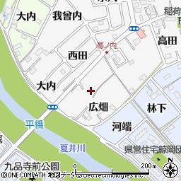 福島県いわき市平幕ノ内西田周辺の地図