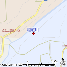 越道川周辺の地図