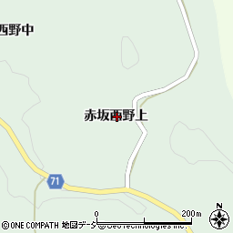 福島県東白川郡鮫川村赤坂西野上周辺の地図