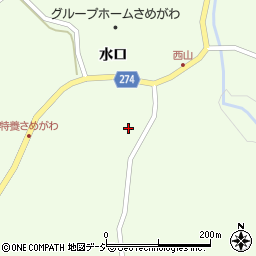福島県鮫川村（東白川郡）西山（水口向）周辺の地図