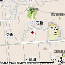 福島県いわき市平中神谷（石脇）周辺の地図