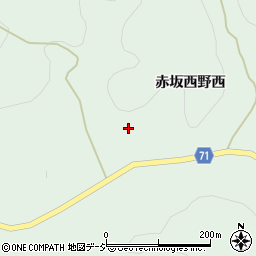 福島県鮫川村（東白川郡）赤坂西野（浅屋敷）周辺の地図