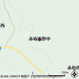 福島県東白川郡鮫川村赤坂西野中周辺の地図