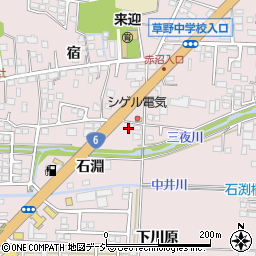 福島県いわき市平下神谷石淵周辺の地図