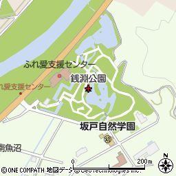 銭淵公園周辺の地図