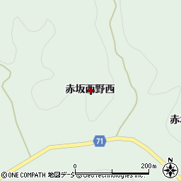 福島県東白川郡鮫川村赤坂西野西周辺の地図