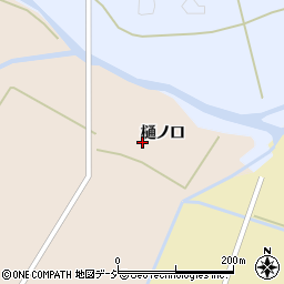 福島県白河市表郷番沢樋ノ口周辺の地図