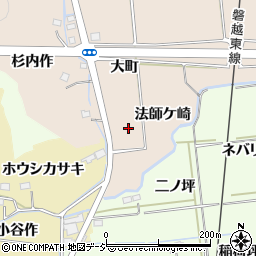 福島県いわき市好間町愛谷法師ケ崎周辺の地図