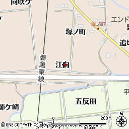福島県いわき市好間町愛谷江向周辺の地図