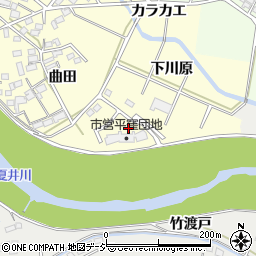 福島県いわき市平下平窪（粥餅川原）周辺の地図