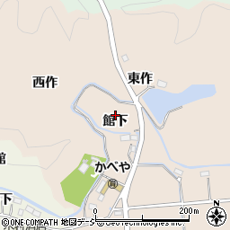 福島県いわき市平中神谷館下周辺の地図