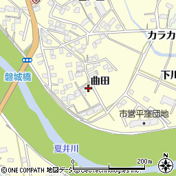 福島県いわき市平下平窪曲田周辺の地図