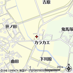福島県いわき市平下平窪カラカエ周辺の地図