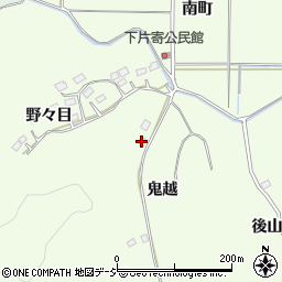 福島県いわき市平下片寄鬼越周辺の地図