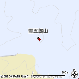 雲五郎山周辺の地図