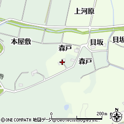 福島県いわき市平下片寄森戸周辺の地図