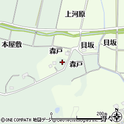 福島県いわき市平上片寄森戸周辺の地図