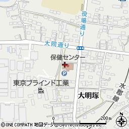 浅川町役場　保健センター周辺の地図