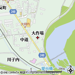 福島県いわき市平赤井大作場周辺の地図