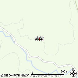 福島県鮫川村（東白川郡）西山（赤柴）周辺の地図